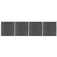 Berkfield Home Fence Panel Set WPC 699x186 cm Black