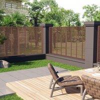 Berkfield Home Louver Fence WPC 180x180 cm Brown