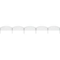 Berkfield Home Arched Garden Fence Set 77.3x26 cm Green