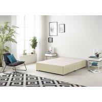 Somnior Ziggy Platform Divan Bed Base With 4 Drawers Linen in Cream | Size: Double