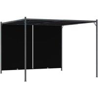 Berkfield Home Garden Pergola with Retractable Roof 3x3 m Anthracite in Black