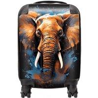 Warren Reed - Designer Splashart Elephant Blue Suitcase | Size: Large