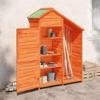 Berkfield Home Garden Tool Shed Brown 120x53.5x170 cm Solid Wood Pine