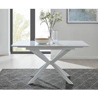 FurnitureboxUK Lira 120cm Rectangular Extending High Gloss 4-6 Seat Dining Table in White