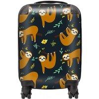 Warren Reed - Designer Cute Sloths Suitcase in Brown | Size: Large