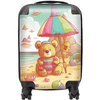 Warren Reed - Designer Teddy Bead On A Beach Holiday Suitcase in Yellow | Size: Large