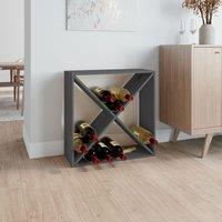 Berkfield Home Wine Cabinet Grey 62x25x62 cm Solid Wood Pine | Size: 62 x 25 x 62 cm