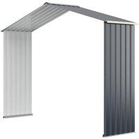 Costway Outdoor Storage Shed Extension Kit for 203 cm Shed Width Increased Storage Space in Grey