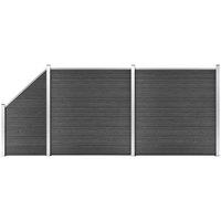 Berkfield Home Fence Panel Set WPC 446x in Black