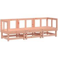 3 Piece Garden Lounge Set Solid Wood Douglas