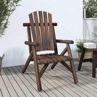 Berkfield Home Garden Chair 68x86x103 cm Solid Wood Spruce in Brown | Size: 68 x 86 x 103 cm