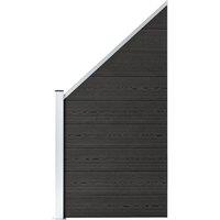 Fence Panel WPC 95x(105-180) cm Grey