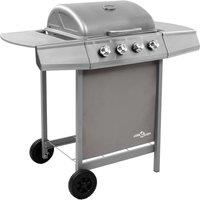 Berkfield Home Gas BBQ Grill with 4 Burners Silver (FR/BE/IT/UK/NL only)