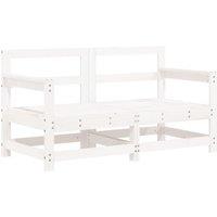 Garden Corner Sofas 2 pcs White Solid Wood Pine