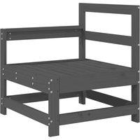 Berkfield Home Garden Corner Sofa Grey Solid Wood Pine