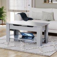 Home Discount Vida Designs Lift Up Coffee Table Storage Living Room Furniture in Grey