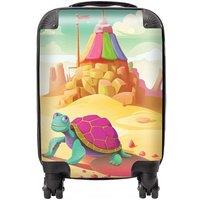 Warren Reed - Designer Turtle On A Beach Holiday Suitcase in Yellow | Size: Large
