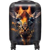 Warren Reed - Designer Golden Giraffe Face Splashart Suitcase in Yellow | Size: Large