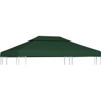 Berkfield Home Gazebo Cover Canopy Replacement 310 g / m Green 3 x 4 m