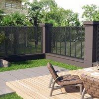Berkfield Home Louver Fence WPC 180x180 cm Grey