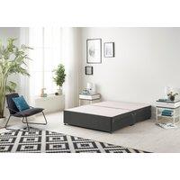 Somnior Ziggy Platform Divan Bed Base With 4 Drawers Tweed in Charcoal | Size: Small Double