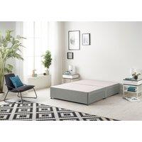 Somnior Ziggy Platform Divan Bed Base With 4 Drawers Tweed in Grey | Size: Small Double