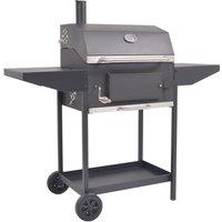 Berkfield Home BBQ Charcoal Smoker with Bottom Shelf Black