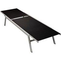 Berkfield Home Sun Lounger Steel & Textilene Black