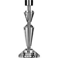 Orsina Delicate Crystal Small Lamp Base, Contemporary Conical Lamp Base, Distinctive Cut Glass Table Lamp Stand in Silver