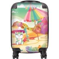 Warren Reed - Designer Kitten On A Beach Holiday Suitcase in Yellow | Size: Large