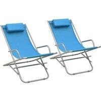 Berkfield Home Rocking Chairs 2 pcs Steel Blue
