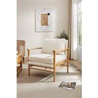 Teddy Bear Fur Wooden Armchair
