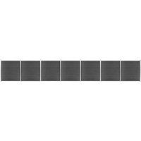 Berkfield Home Fence Panel Set WPC 1218x186 cm Black
