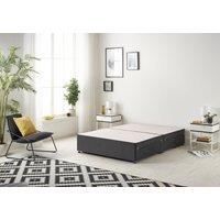 Somnior Universal Divan Bed Base with 2 Drawers Plush Velvet in Black | Size: Super King