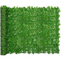 Balcony Screen with Green Leaves 400x150 cm