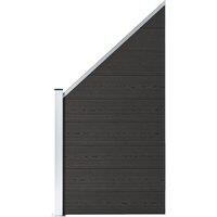 Berkfield Home Fence Panel WPC 95x(105-180) cm Black