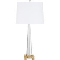 Orsina Vintage Table Light With Crystal Frame, Bedside Lamp With Crystal Pillar Base, Antique Decorative Lamp in Gold