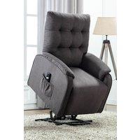More4Homes Charlbury Fabric Single Motor Rise Recliner Electric Lift Chair in Charcoal