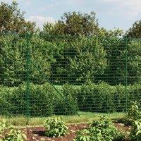Berkfield Home Wire Mesh Fence with Flange Green 1.4x25 m
