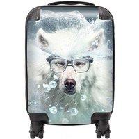 Warren Reed - Designer White Wolf Splashart Suitcase | Size: Large