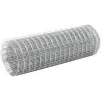 Chicken Wire Fence Galvanised Steel 25x0.5 m Silver