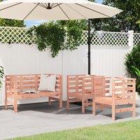 Berkfield Home 3 Piece Garden Lounge Set Solid Wood Douglas in Brown