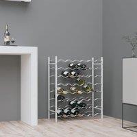 Berkfield Home Wine Rack for 48 Bottles White Metal