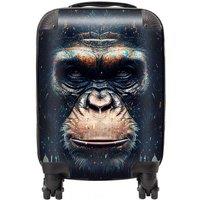 Warren Reed - Designer Gorilla Face Splashart Suitcase in Brown | Size: Large