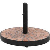 Berkfield Home Parasol Base Terracotta Round 12 kg in Brown
