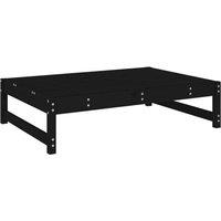 Garden Footstool Black 120x80 cm Solid Wood Pine