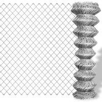 Chain Link Fence Galvanised Steel 15x1.25 m Silver