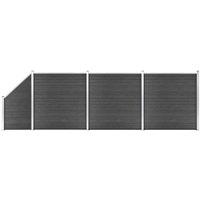 Berkfield Home Fence Panel Set WPC 619x in Black