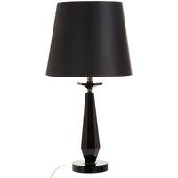 Orsina Black Crystal Table Lamp With Metal Base, Round Shade Bedside Light, Distinctive Decorative Accent Lighting