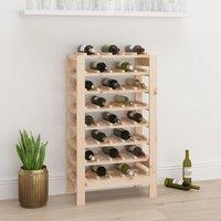 Berkfield Home Wine Rack 61.5x30x107.5 cm Solid Wood Pine in Brown